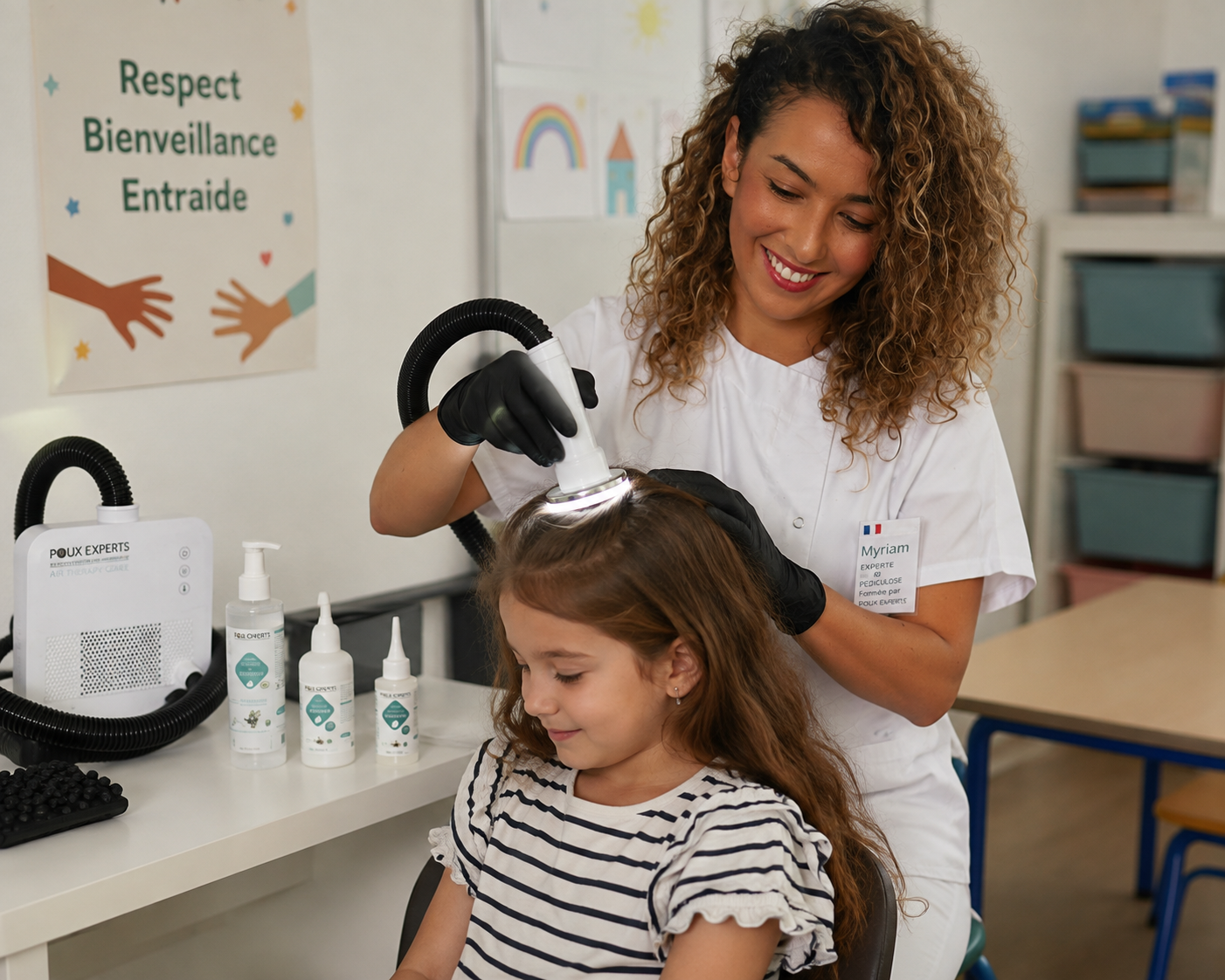Intervention anti-poux en école et en structure